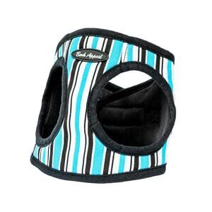 Bark Appeal Canvas Step In Blue Striped Harness Size Medium - Tagged